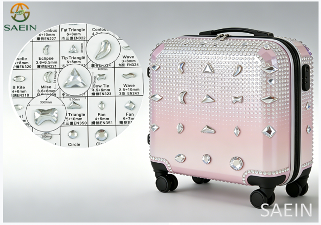 Lead-free shaped MC hotfix rhinestones