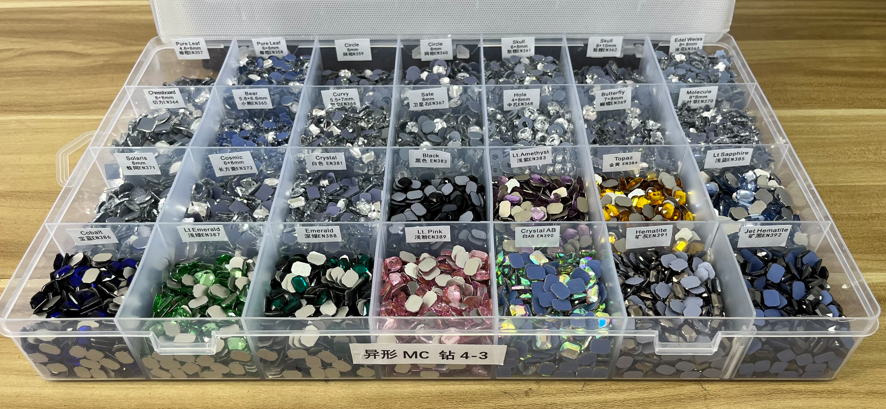 Lead-free shaped MC hotfix rhinestones