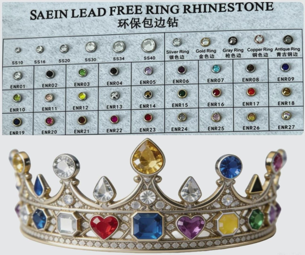 Lead Free Ring  Rhinestones