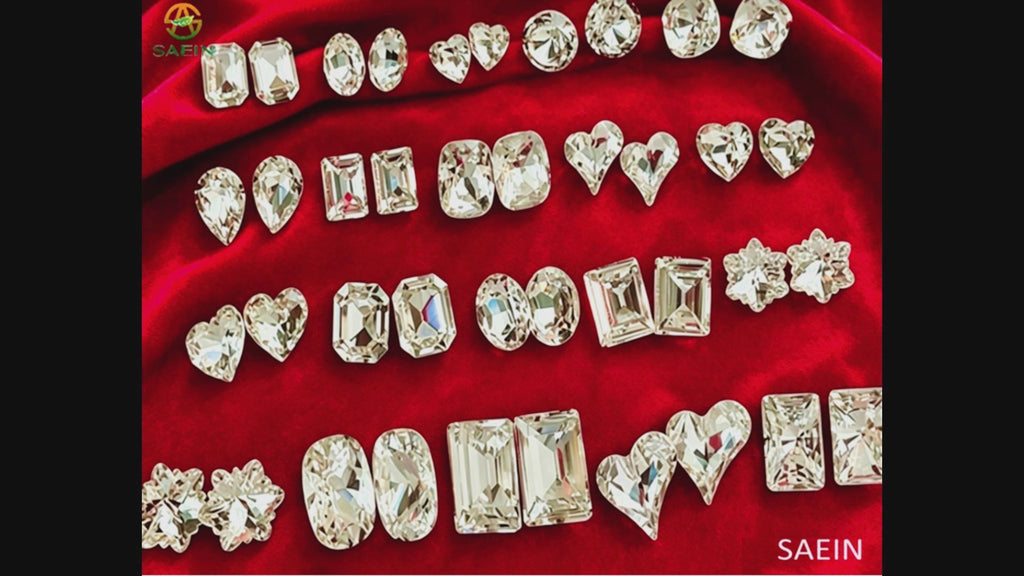 Lead-free shaped MC hotfix rhinestones